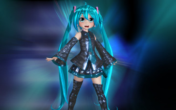 Картинка 3д графика anime аниме vocaloid