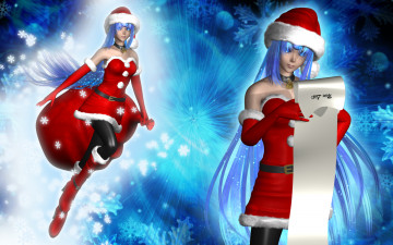 Картинка 3д графика anime аниме vocaloid снегурочки