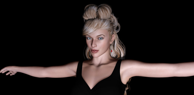 Обои картинки фото 3д, графика, people, люди, лицо, руки, взгляд, девушка, глаза