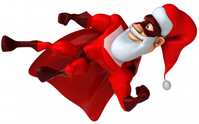 Обои картинки фото праздничные, 3д, графика, новый, год, дед, мороз