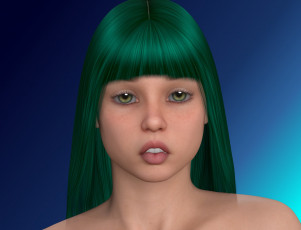 Картинка 3д+графика люди+ people взгляд девушка