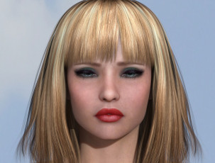 Картинка 3д+графика портрет+ portraits девушка взгляд фон