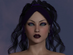 Картинка 3д+графика портрет+ portraits фон девушка взгляд