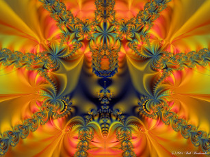 Картинка 3д+графика фракталы+ fractal цвета фон узор