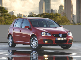 Картинка автомобили volkswagen красный au-spec 5-door gt golf