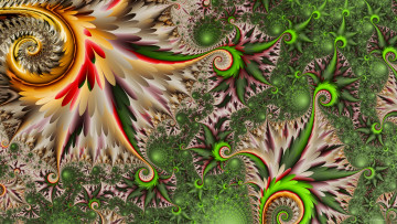 Картинка 3д+графика фракталы+ fractal цвета фон узор