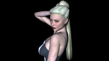 Картинка 3д+графика люди+ people фон взгляд девушка блондинка