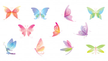 Картинка векторная+графика животные бабочки