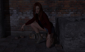 Картинка 3д+графика люди+ people девушка взгляд