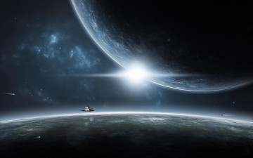 Картинка космос арт планеты вселенная звезды