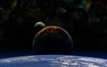 Картинка космос арт вселенная звезды планеты