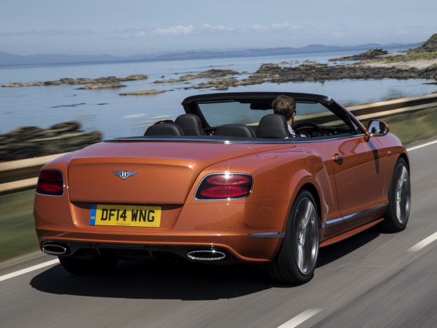 Обои картинки фото автомобили, bentley, красный, 2014г, continental, gt, speed, uk-spec