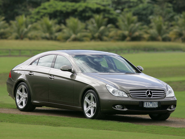 Обои картинки фото автомобили, mercedes-benz, cl, s, 500, au-spec, темный, c219