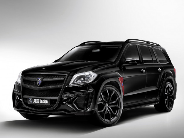 Обои картинки фото автомобили, mercedes-benz, design, larte, crystal, black, gl, темный, 2014г, x166