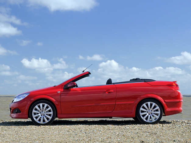 Обои картинки фото автомобили, vauxhall, красный, twintop, astra