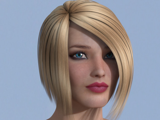 Обои картинки фото 3д графика, люди , people, фон, блондинка, взгляд, девушка