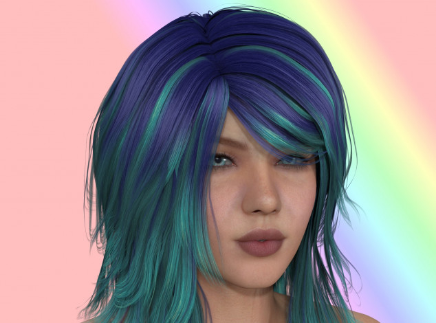 Обои картинки фото 3д графика, портрет , portraits, фон, взгляд, девушка