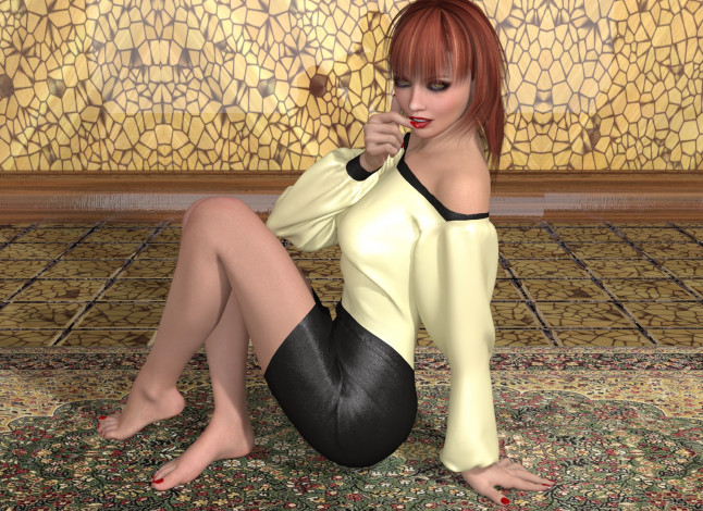 Обои картинки фото 3д графика, люди , people, взгляд, фон, девушка