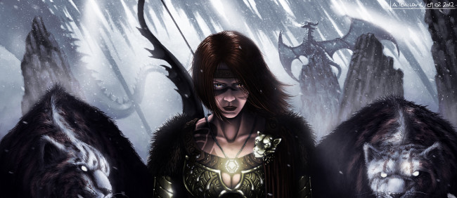 Обои картинки фото фэнтези, красавицы и чудовища, существа, девушка