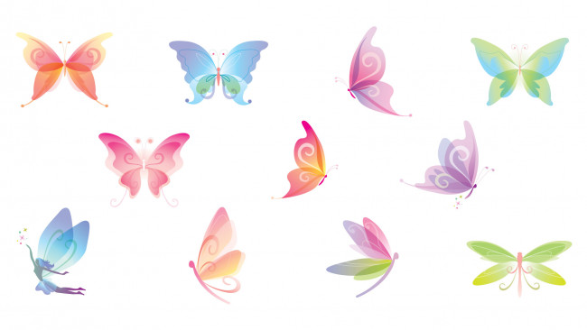 Обои картинки фото векторная графика, животные, бабочки