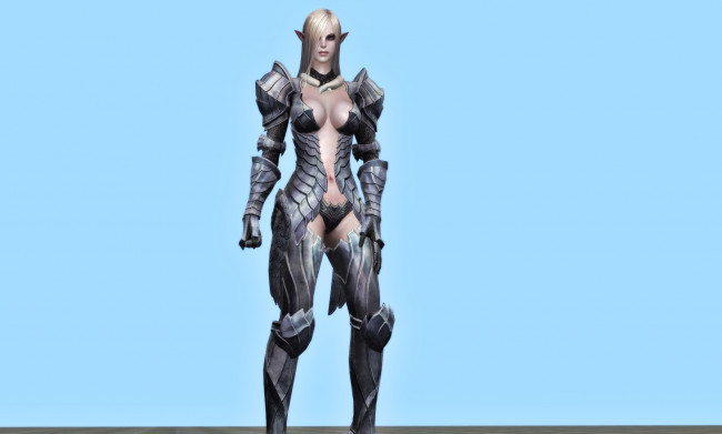 Обои картинки фото 3д графика, эльфы , elves, доспехи, взгляд, эльфийка