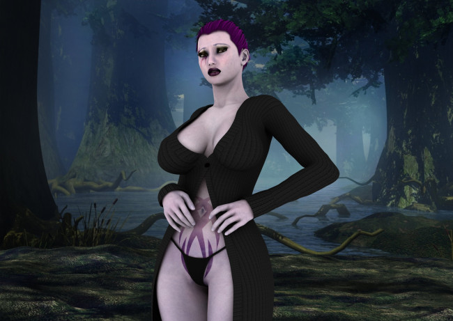 Обои картинки фото 3д графика, люди , people, девушка, тату, взгляд