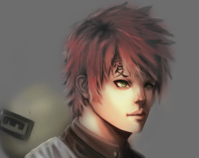 Картинка разное арты наруто взгляд гаара парень арт