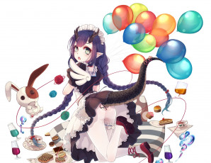 Картинка аниме животные +существа существо девушка хвост