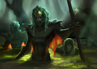 Картинка фэнтези существа оружие болото твари