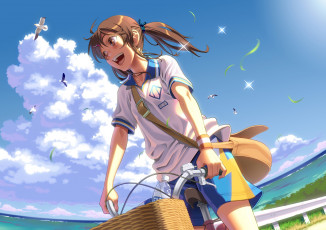 Картинка аниме unknown +другое фон девушка взгляд