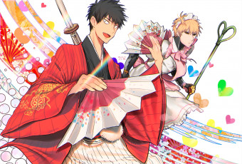 Картинка аниме one+punch+man генос сайтама