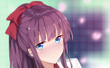 Картинка аниме new+game взгляд девушка фон