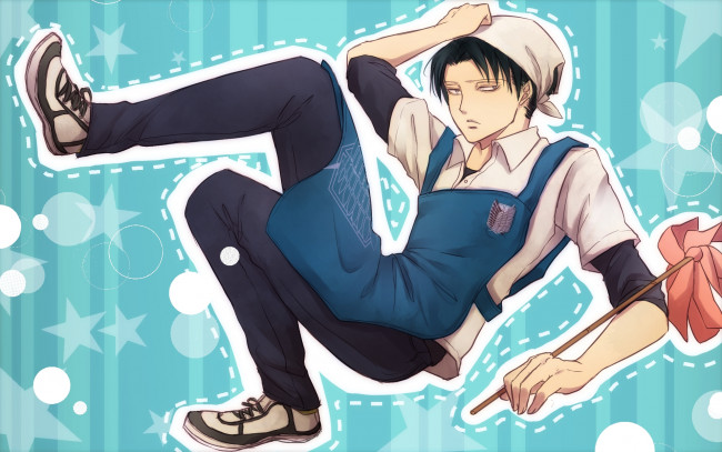 Обои картинки фото аниме, shingeki no kyojin, леви