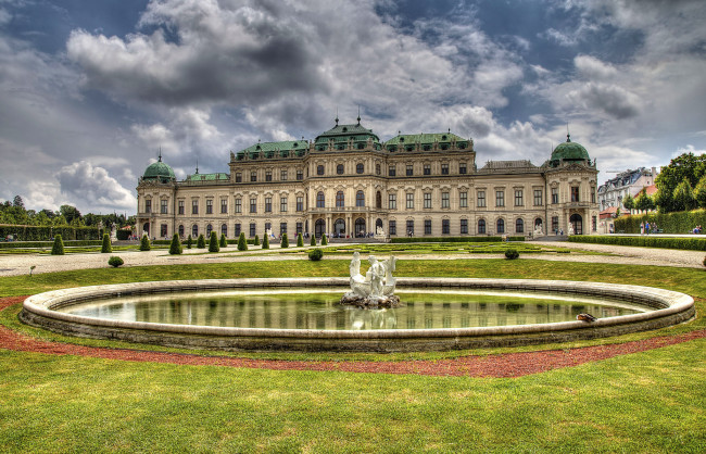 Обои картинки фото belvedere palace, города, вена , австрия, дворец