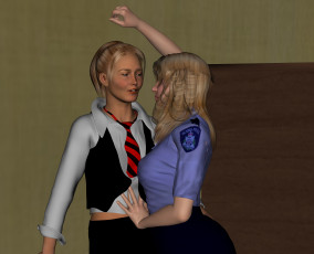 обоя 3д графика, люди , people, фон, взгляд, девушки