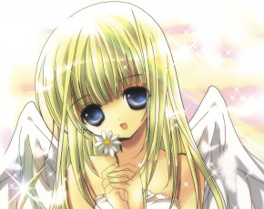 Картинка аниме ангелы +демоны девушка