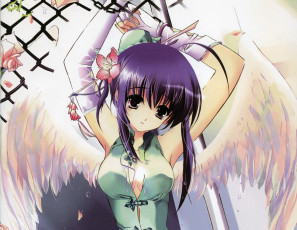 Картинка аниме ангелы +демоны девушка