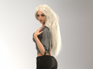 Картинка 3д+графика люди+ people фон взгляд девушка