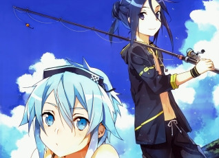 Картинка аниме sword+art+online двое