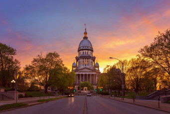 Картинка illinois+state+capitol города -+здания +дома капитолий