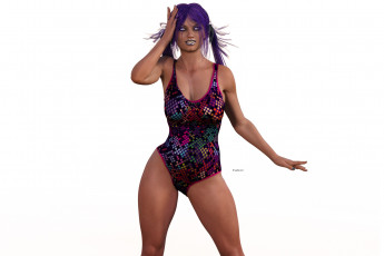 Картинка 3д+графика люди+ people фон взгляд девушка