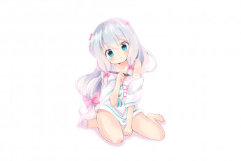 Картинка аниме eromanga-sensei фон взгляд девушка