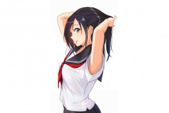 Картинка аниме unknown +другое фон взгляд девушка