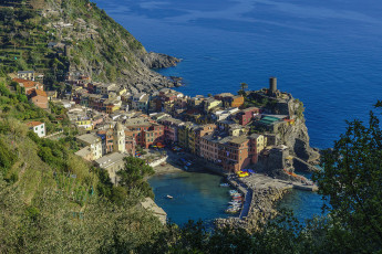 Картинка vernazza города -+панорамы побережье