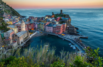 Картинка vernazza города -+панорамы побережье