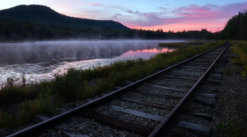 Картинка разное транспортные+средства+и+магистрали река туман дорога