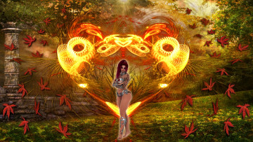 Картинка 3д+графика фантазия+ fantasy фон взгляд девушка