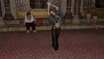 Картинка 3д+графика люди+ people девушка взгляд фон