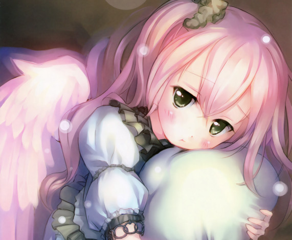 Обои картинки фото аниме, ангелы,  демоны, девушка