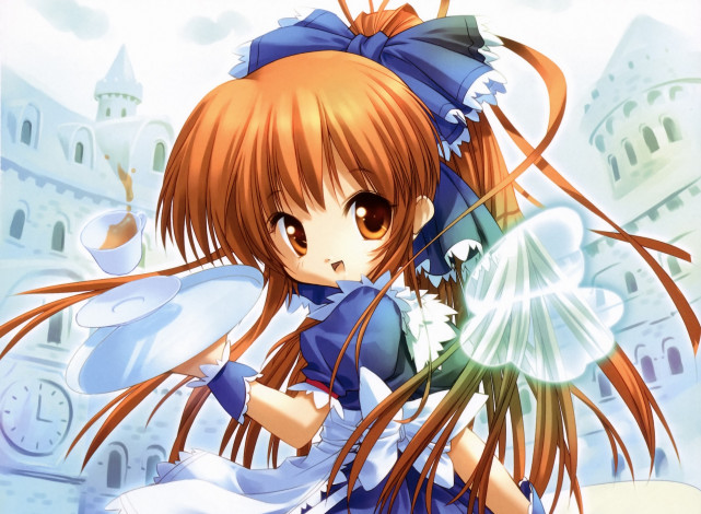 Обои картинки фото аниме, ангелы,  демоны, девушка